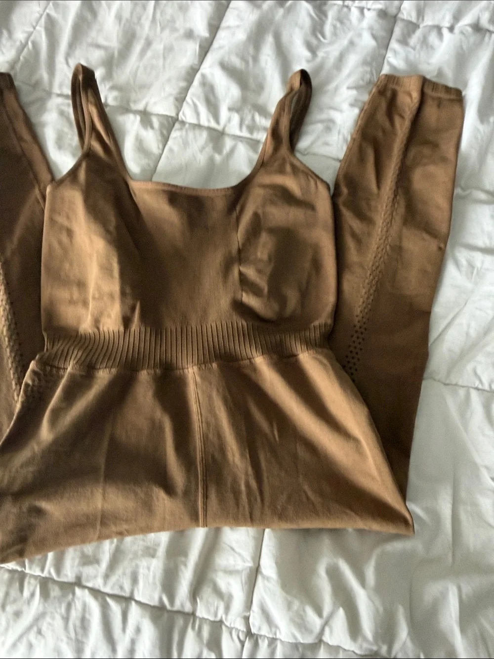 Free people movement med large Sleeveless Jumpsuit in Brown backless